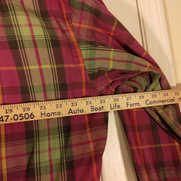 Ralph Lauren shirt mens L Large multicolor plaid long sleeve pony logo cotton - Picture 4 of 7